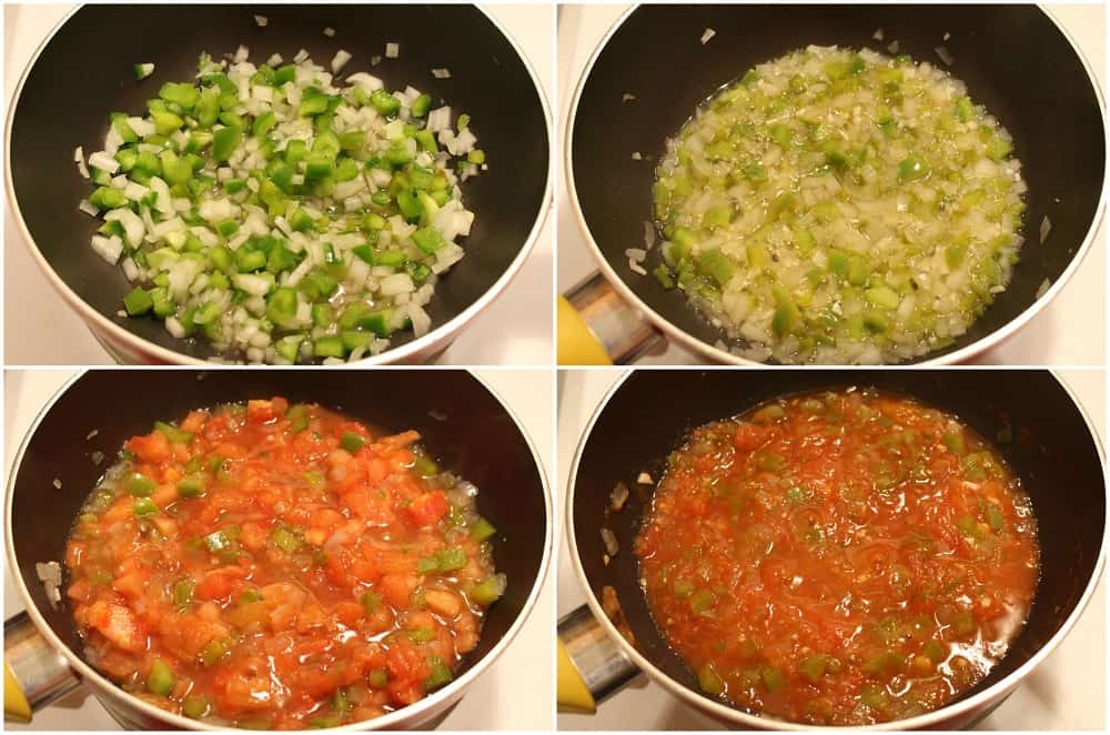 Cooking ingredients for salsa recipe